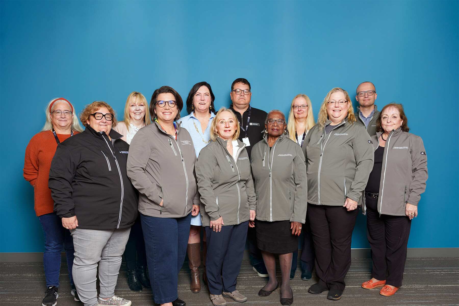 Members of our Victorian Order of Nurses Provincial Negotiating Team stand in a row.