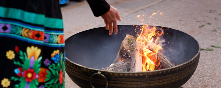 Fire at Sunrise Ceremony.