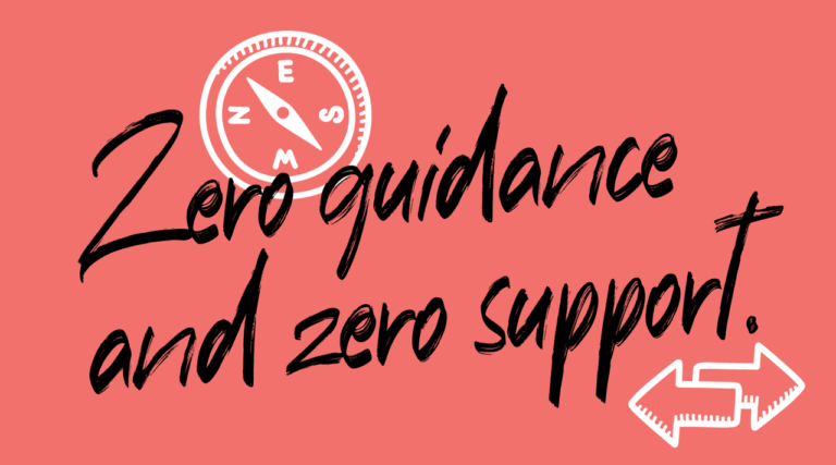 Card reads, Zero guidance and zero support.