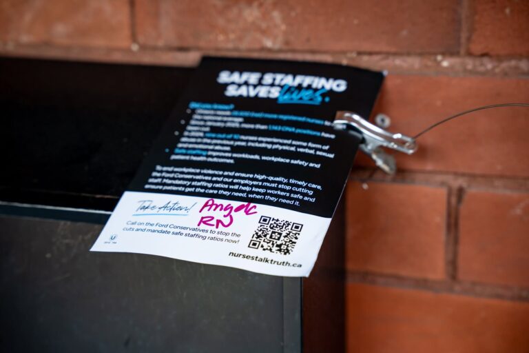 A signed ONA leaflet is left in a resident’s mailbox.