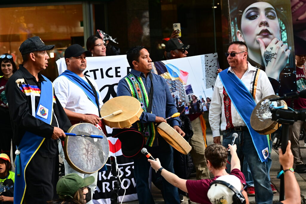 Indigenous drummers.